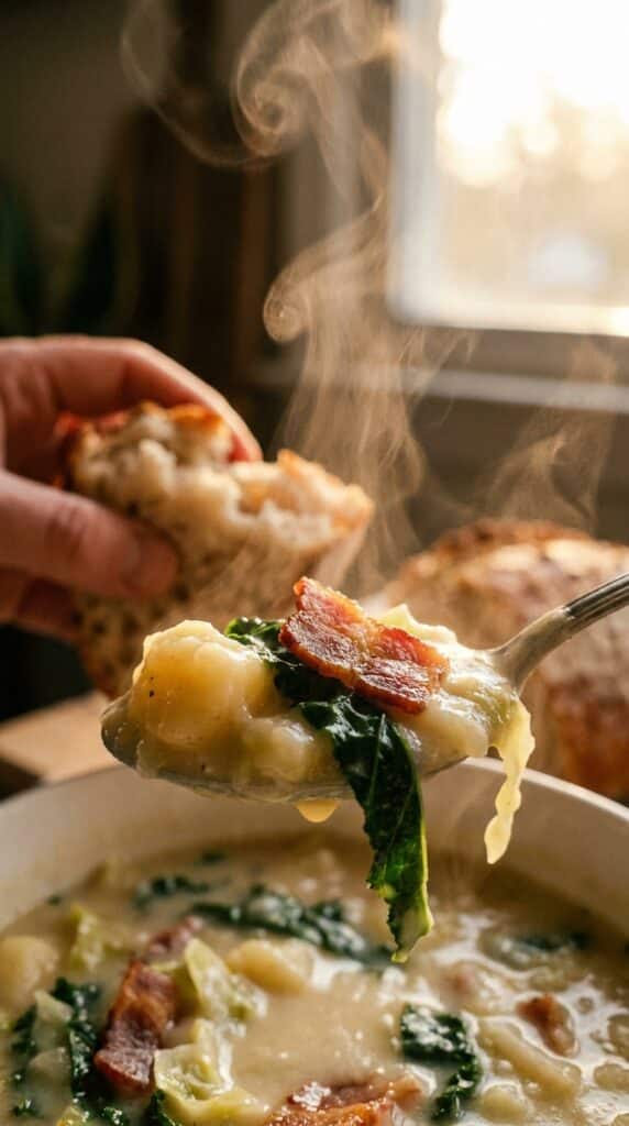 A macro shot of a knife cutting into an egg Benedict, with Hollandaise sauce and runny yolk mixing.