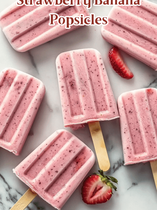 Strawberry Banana Popsicles