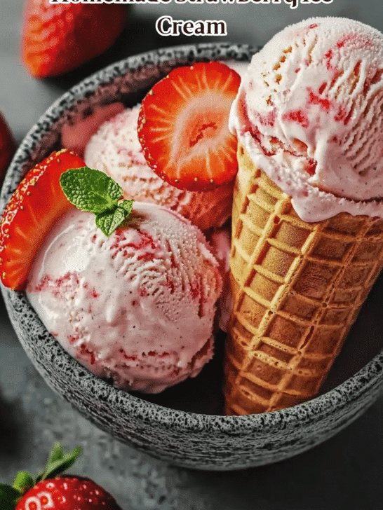 Homemade Strawberry Ice Cream