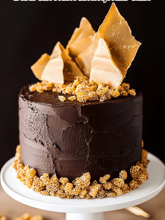 Dark Chocolate Honeycomb Cake