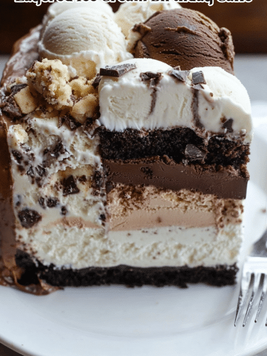 Layered Ice Cream Birthday Cake