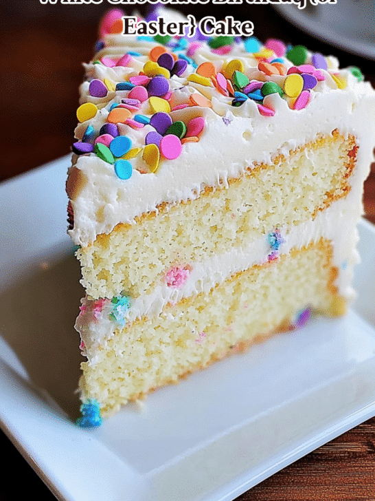 White Chocolate Birthday {or Easter} Cake