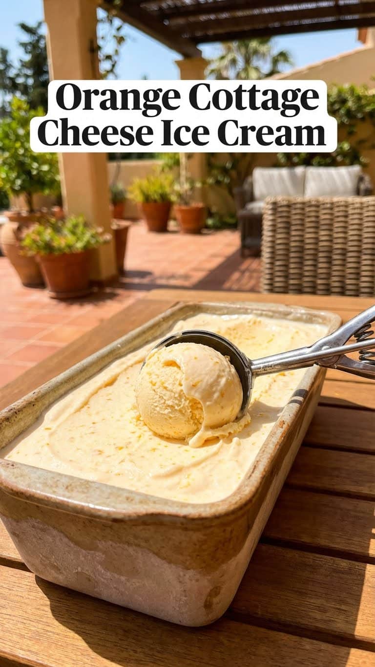 Three scoops of creamy orange ice cream in a white bowl with orange zest and a waffle cone.