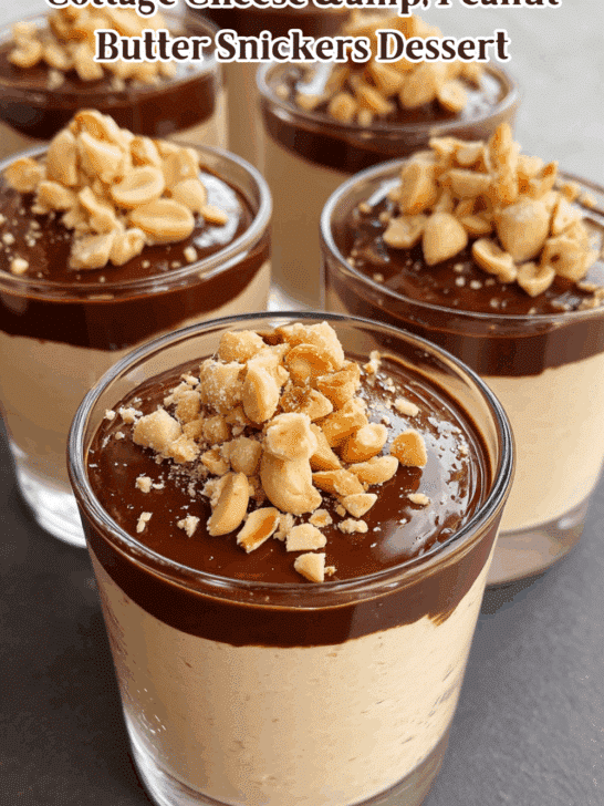 Cottage Cheese & Peanut Butter Snickers Dessert