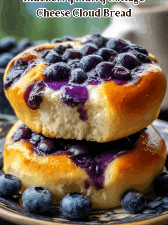 Blueberry Fluffy Cottage Cheese Cloud Bread