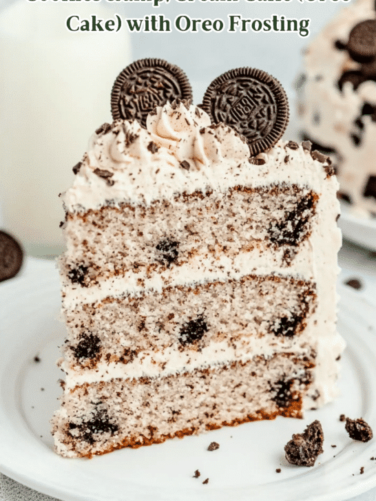 Cookies & Cream Cake (Oreo Cake) with Oreo Frosting