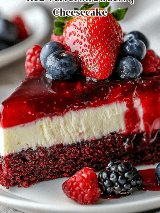 Red Velvet Strawberry Cheesecake