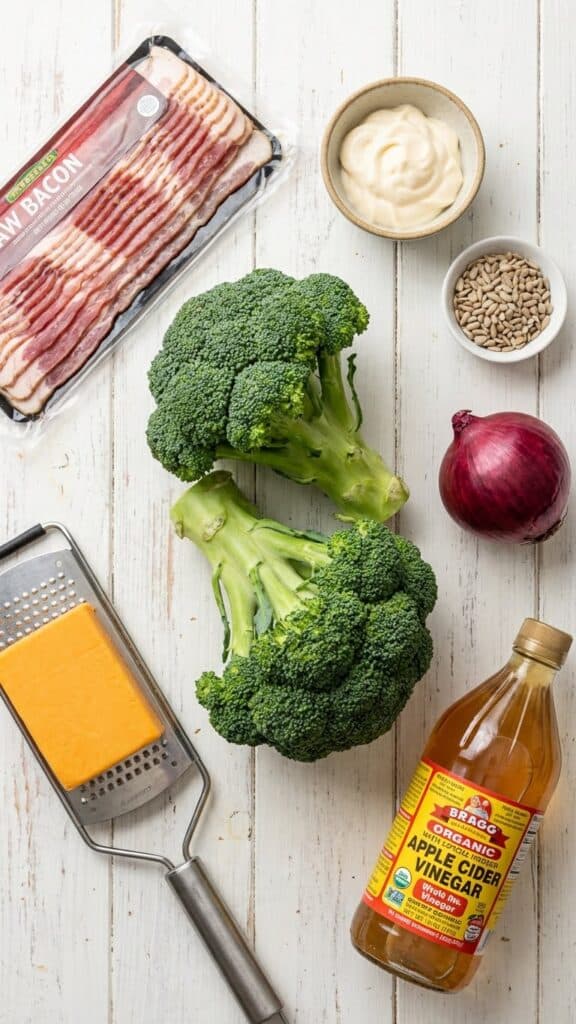 An organized display of the fresh components before preparation.