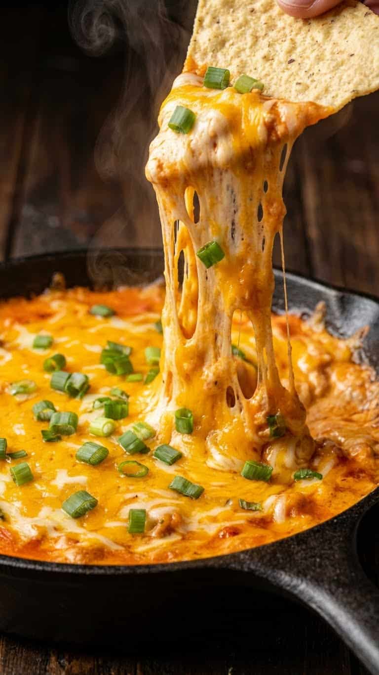 An action-oriented shot that triggers the "craving" response by showing the texture and heat.