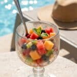 A lifestyle shot that sells the "cooling" and "refreshing" benefit of the dish.